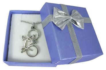 Edelstahlanhänger Velo Geschenkverpackung