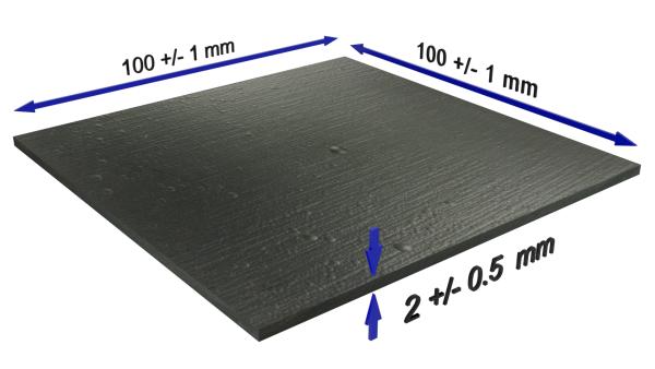 Pyrolytischer Graphit 100x100x2mm