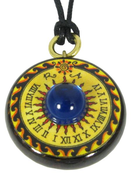 Saturn blau klein aus Fichtenholz